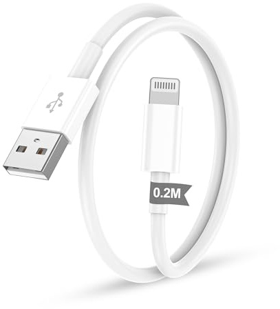 IPhone Ladekabel 1Pack 0.2M USB auf Lightning Kabel MFi Zertifiziert für Apple Schnellladekabel,für IPhone 14/13/12/11/Pro/ProMax/Mini/XS/XR/MAX/X/8/7/6/6s/Plus/SE/iPad Mini