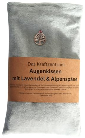 Das Kraftzentrum Augenkissen – Handgefertigt mit Lavendel & Alpenholzspänen – Weiches Augen- und Entspannungskissen – Für Yoga, Meditation & kleine Auszeiten – Baumwollbezug (Grün)