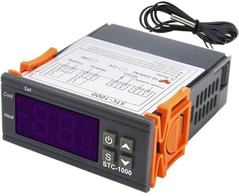 STC-1000 Temperature Controller 12V 24V 220V Digital Thermostat Thermoregulator Incubator Relay LED 10A Heating Cooling(24V)