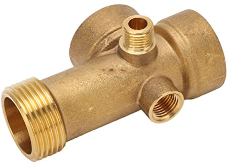 ERYUE Accesorio de Tubería de Latón Preciso 5 Vías con Conexión Confiable para Tubería Agua, Petróleo y Gas, Fácil Instalación para Cocina y Baño - Rosca G1 G1/4