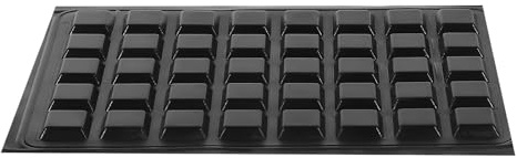 HONITANO Self-Adhesive Silicone Cabinet Door Bumpers, Trapezoid Anti-Collision Pads 40 Particles, Black Impact-Absorbing Furniture Pads for Wall Protection and Door Stoppers