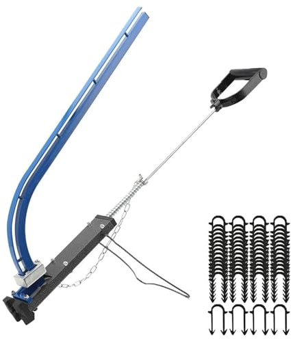 Handheld Underfloor Heating Pipe Clip Tacker Gun, Underfloor Heating Water Pipe Emplacement Stapler with 300 Staples, Compatible with 20mm Clips for Floor Heating Systems