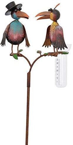 E-X Rabe Regenmesser Metall bunt 127 cm