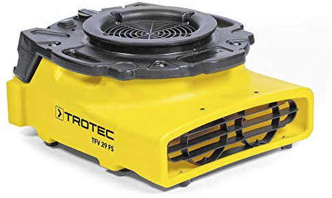 TROTEC Radialventilator TFV 29 FS Radialgebläse für Wasserschadenbeseitigung, 4 Aufstellpositionen, Betriebsstundenzähler, integrierte Servicesteckdose