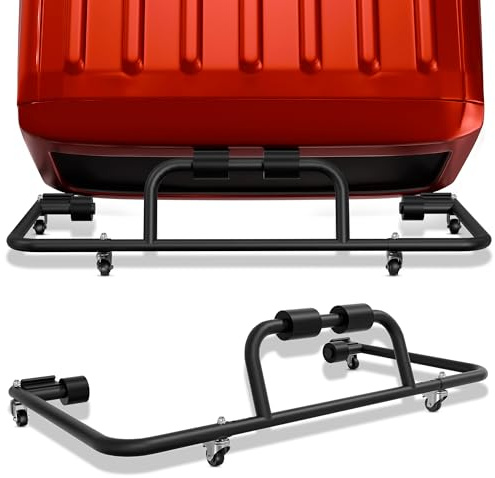 SUORTO Steel Hard Top Carrier for Jeep Wrangler 1997-2021 JK JL Carrier Rack Sliding Storage Wrangler Hardtop Storage Cart