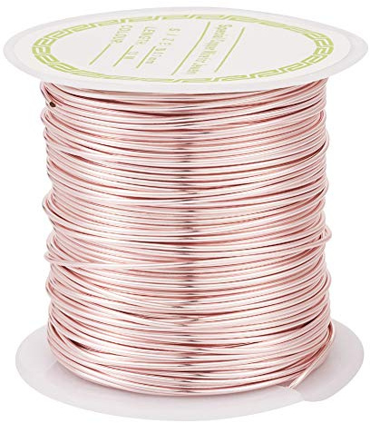 Beadthoven 21 gauge/0,7 mm fläckbeständig, koppartråd 13 m böjbara metalltrådar roséguld för smycken inslagning pärlor skulptur hantverk
