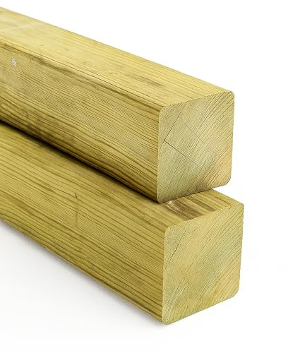 Gartenwelt Riegelsberger Pfosten 70x70 mm Länge 100 cm Kiefer imprägniert | Konstruktionsholz Kantholz Zaunbau Terrassen- & Balkonbau Spielplatzbau Langlebigkeit Witterungsresistenz Pflegeleicht