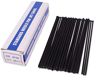 SWANSOFT Chisel Tip Replacement Needles, 38Pcs Manganese Steel Descaling Needles, 7 Inch