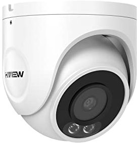 H.VIEW 4K PoE Kamera 8MP Dome Überwachungskamera (3840x2160P) Farbige Nachtsicht AI Bewegungserkennung Sicherheitskamera mit SD Slot ONVIF Farbbild für Außen/Innen Wetterfest