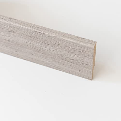 5 PZ Di BATTISCOPA IN MDF ROVERE GRIGIO MM.14X80X2400