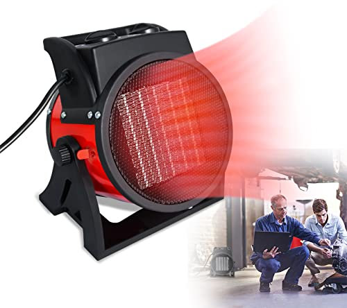 YRHome 3000W Keramik Heizgerät Heizlüfter Elektroheizer Heizer Schnellheizer Elektroheizgebläse Bauheizer 2 Heizstufen Garage Baustelle Werkstatt, Zwangsluft