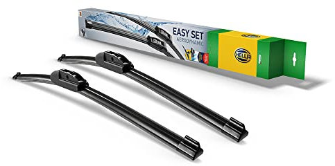HELLA 9XW 358 164-211 Easy Set Upgrade Limpiaparabrisas - SetUP5345 - Escobilla con hoja plana - para vehic. dirección izquierda - 525/450mm - 21/18 - delante - Cant.: 2