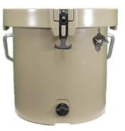 Kaitts Cooler Bucket Thermobox Kühlbox Angelbox Kajak Kanu Box SUP Sitz, Farbe:Camel