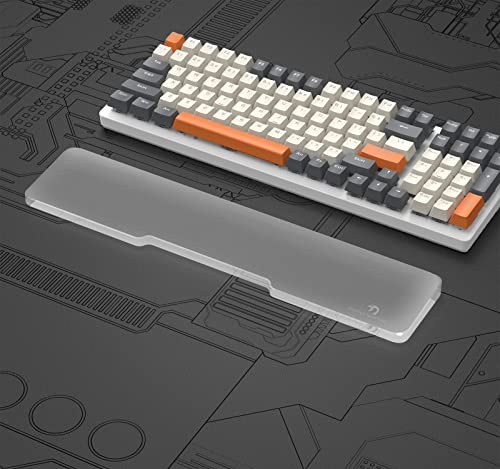 SELORSS Acryl-Tastatur-Handgelenkauflage mit 98 Tasten, ergonomische Handballenauflage für Computer-Tastatur, rutschfeste Unterseite, Handgelenkpolster für Laptop, Büro und Zuhause, einfaches Tippen