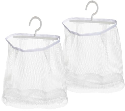 Cabilock 2 Pièces à Pinces à Linge, Portable de Rangement pour Pinces à Linge, Suspendu en Filet à Linge en Filet à Épingles en Tissu Cintre De Rangement pour Pinces à Linge Adapté aux Pinces à Linge