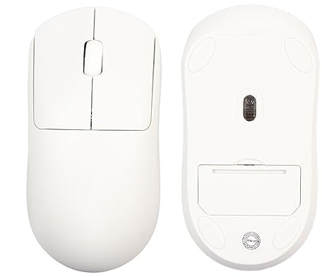 Vikye Souris de Jeu sans Fil, 2.4G, 1200DPI, Légère, Réglage Sensible à la Puissance de la Batterie, Souris D'Ordinateur pour Ordinateur de Bureau et Ordinateur Portable (Blanc)