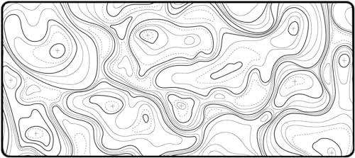 Tapis de souris XXL gaming topographique blanc 1200x600mm à bords cousus, base en caoutchouc antidérapante