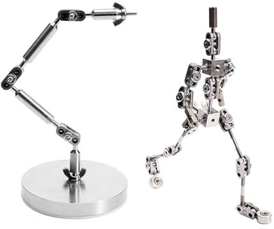 BAIYITONGDA Stop-Motion-Armaturen-Kits, Stop-Motion-Animations-Rigging und Winder, artikuliertes humanoides Skelett für Stop-Motion-Projekte,14CM
