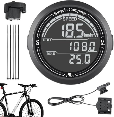 Computadoras de ciclismo | Velocímetro magnético rastreador de ciclo, computadora de ciclismo multifuncional con pantalla grande, monitor de fitness para ciclismo al aire libre, equipo de ciclismo