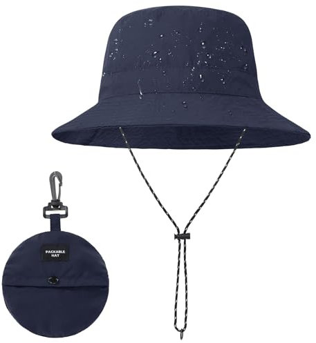 Durio Regenhut Unisex Wasserdicht Bucket Hat Sommerhut Herren Anglerhut Neutraler Sonnenhut Outdoor Hut Verstellbarer Fischerhut für Damen und Herren