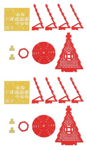 Kuuleyn 2 Sets 2024 chinesische Neujahrsdekorationen, Glücksgeldbaum-Ornamente, Neujahrs-Geldbaum, Frühlingsfest, roter Geldbaum