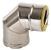 90° bend stainless steel double wall diameter 250 / ext. 300