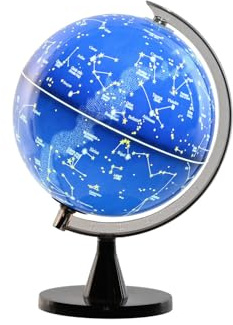 GLOBO TERRAQUEO PVC 21X20X31 CON LUZ AZUL MARINO