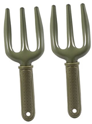 CAXUSD Horquilla De Jardinería De Hierro De Mano Para Deshierbe y Plantar Macetas y, 2 Piezas 3 Dientes Resistentes y Superficie Antioxidante Para Cultivo y Cuidado De Plantas