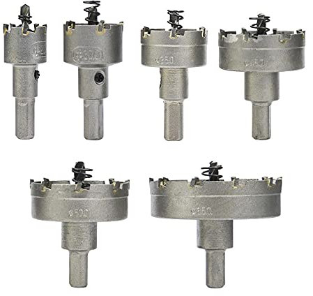 LKLNCXC Hole saw 6/10/13pcs 16-65mm HSS Hole Saw Drill Bit Set Carbide Tip Hole Saw Cutter Core Drill Bit For Wood/Metal Drilling Tools-_10pcs 16-53mm(6pcs 22-65mm)