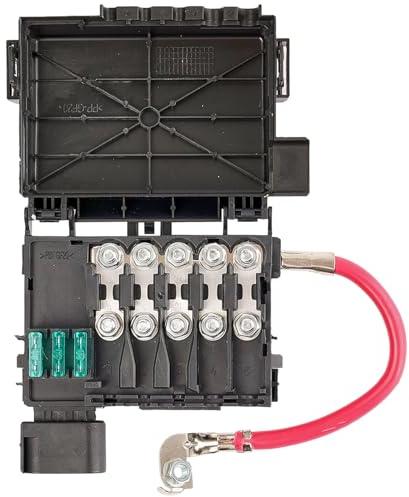 1J0937617D Sicherungskasten Batterieklemme Sicherungshalter Sicherungskasten Batteriedose Ersatz für 2002-2010 VW Käfer/Beetle A3 S3 8L Golf IV Mk4 1J Leon I Toledo II 1J0937550A