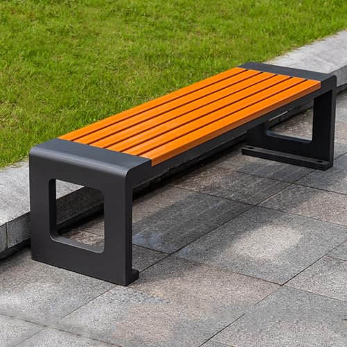 YCYHXJB Gartenbank Wetterfest mit 400 kg Tragkraft, Einteiliges Design Sitzbank Holz, Holzbank für Veranda, Garten, Rasen, Gehweg und Terrasse(150x40x40cm/59x16x16in)