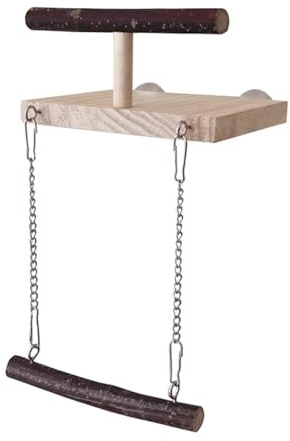 Papageien-Plattform aus Naturholz, Vogel-Spielplatz, Sitzstangen, hängendes Käfig-Zubehör mit mehreren Schichten für Papageien