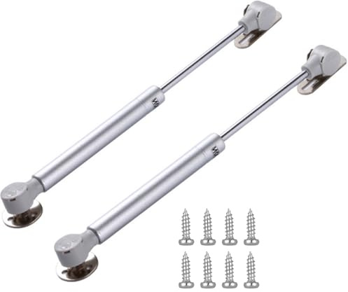 2 Sets Silver 8 Length Gas Strut, 50N/11.2 lb Hydraulic Air Prop Lift Support Cabinet Hinge Kitchen Cabinet Door Air Spring Door Impact Cabinet Hinge