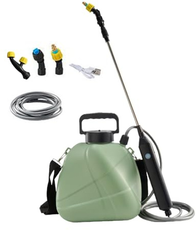 Spruzzatore a Batteria - Diserbo Prato Spruzzatore 4 litri | Anti-Perdite con Regolabile per Interni, Esterni, Finestre e Serre