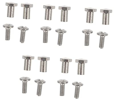 Tornillo de Repuesto para Gafas 2 Juegos Metal Plata | Piezas para Monturas de Lectura y Alambre, Cierre Firme y Montaje Sencillo, Kit de Reparación 2 Sets