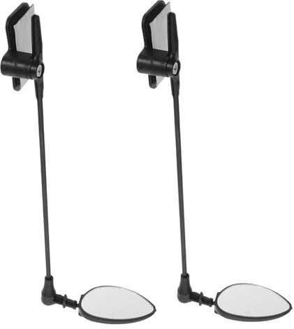 INOOMP Verstellbarer Fahrrad Helm Rückspiegel Leichter Tragbarer Flacher Helmspiegel mit Verzerrungsfreier Sicht Drehbar für Mountainbike Outdoor Fahrten Kompatibel Schwarz