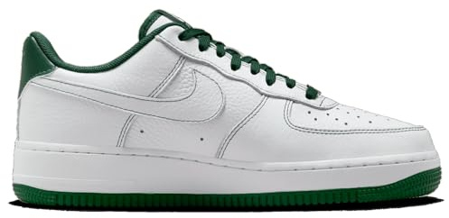 NIKE Air Force 1 '07 Mini Jewel, Pelle Bianca e Verde, Dettagli in Oro