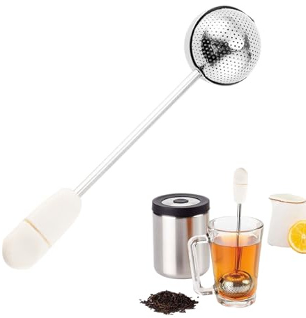 Passoire À Thé En Acier Inoxydable – Boule À Thé Rotative, Infuseur À En Vrac | Filtre À Rond Portable Pour Le Naturel Et Le Café