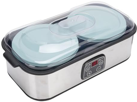 Bewinner Máquina Eléctrica para Hacer Yogur, Gran Capacidad de 2 Litros, Máquina para Hacer Yogur Digital con Control Automático de Temperatura y Temporizador de 0-48 Horas (Enchufe europeo 220V)