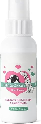 Dentaclean Spray für Hunde und Katzen, natürlicher Atemerfrischer, Zahnpflege ohne Bürsten, Zahnspray für den täglichen Gebrauch zur Plaquekontrolle, Zahnsteinentferner für gesundes Zahnfleisch (1)