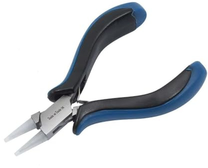 Ergonomic Round Nose Pliers, Double Nylon Jaw, Premium Stainless Steel, 5 Inch, Jewellery Beading Wire Wrapping Crafts Tool