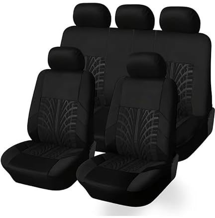 LOUCNAY Housse de Siège de Voiture pour Toyota Yaris/Yaris Cross 2023 2024 2025 2026, Couvre Sieges pour Avant et Arrière, Siège Auto Respirant Antidérapant, Accessoire de Siège Auto,A Black