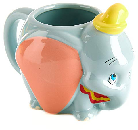 Paladone Disney Dumbo 2019 Tasse en céramique de Grande Taille, pour thé ou café, en Forme de Dumbo, Amusante