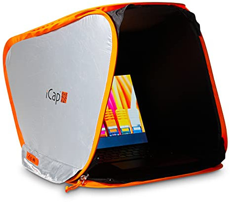 iCap® MID Classic Notebookzelt. Outdoor Protektor gegen Sonnenlicht, Verblendung, Regen, Staub Hitze, Kälte. Für MacBook, Notebook, Laptop, iPad. Größe MID für 14” bis 16”