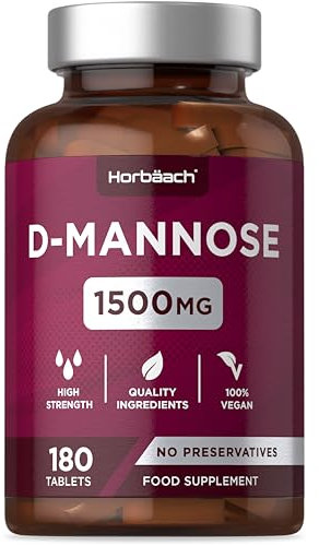 D-Mannose Tablets 2000mg | 180 Vegan Tablets | High Strength D Mannose Powder Supplement for Men and Women | by Horbaach