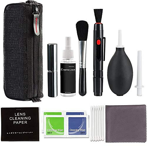 USIRIY Professionelles DSLR Objektivkamera Reinigung Kit, Digital Kamera Reinigungsmittel Linse Reinigung Werkzeug Sprühflaschen Objektivstift Bürstengebläse Für Multi-Coated Linsen