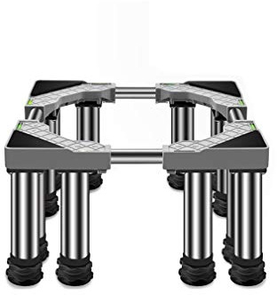 Fridge Washing Machine Base Heightening Adjustable Tumble Dryer Stand Adjustable Length/Width 45-65cm Freezer Pedestal Prevent Scratch Dent Anti Vibration Mute Shelf 4/8/12 Legs