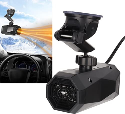 Dpofirs Autoheizung, 2 in 1 12V Tragbare Heizung + Autolüfter mit Heiz- und Kühlfunktion, Demister und Defroster für Autoreisen Camping für SUV Taxi Auto Truck Trailer