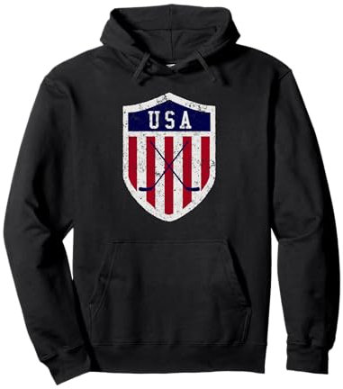 Weinlese USA Eissport Pullover Hoodie