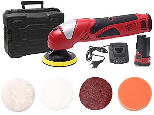 NOALED Polisseuse de Tampon de véhicule 12 V, Rechargeable, sans Fil, Portable, Machine de réparation des Rayures de Voiture avec Deux Batteries au Lithium de 2000 mAh et boîte à Outils